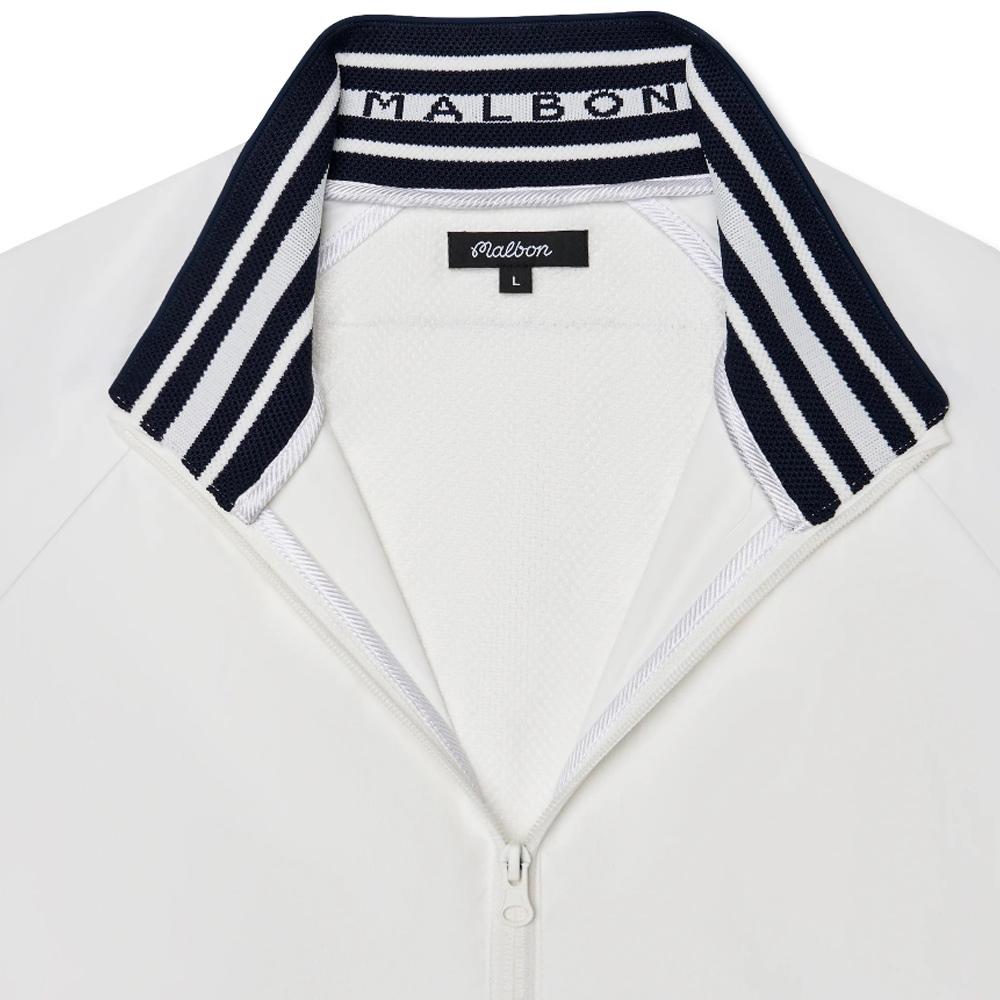 Malbon Riva Nylon Golf Jacket White - SS25 Men – Golfio
