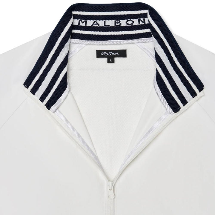 Malbon Riva Nylon Golf Jacket White - SS25 Men