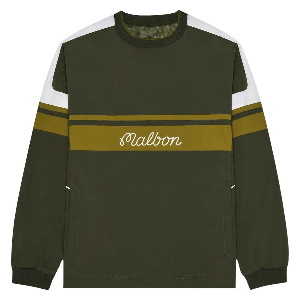 Malbon Sportiva Nylon Popover Golf Jacket Cypress Green - SS25 Men