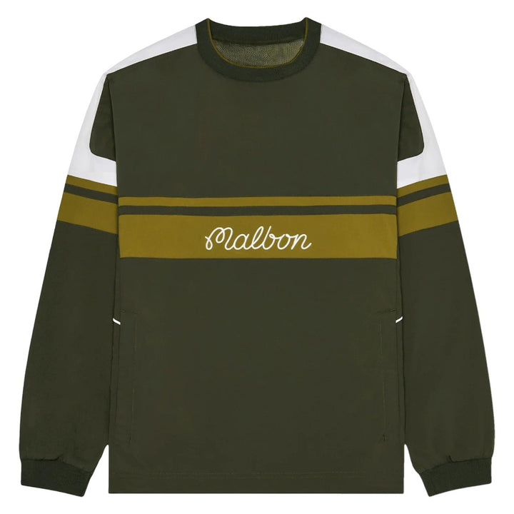 Malbon Sportiva Nylon Popover Golf Jacket Cypress Green - SS25 Men