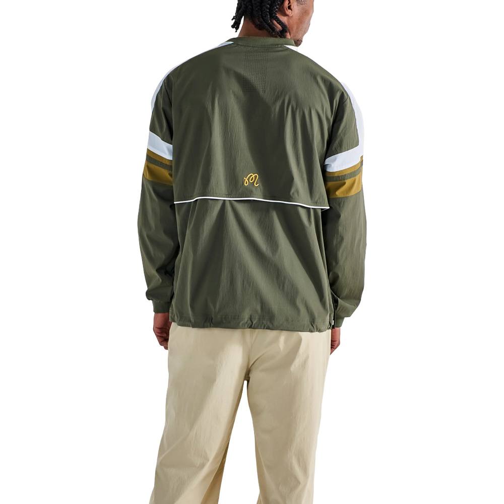 Malbon Sportiva Nylon Popover Golf Jacket Cypress Green - SS25 Men