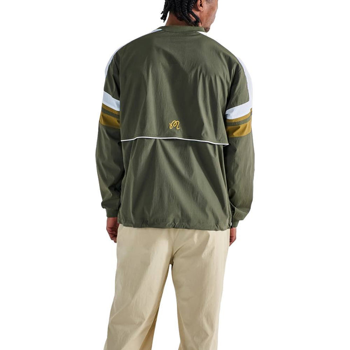 Malbon Sportiva Nylon Popover Golf Jacket Cypress Green - SS25 Men