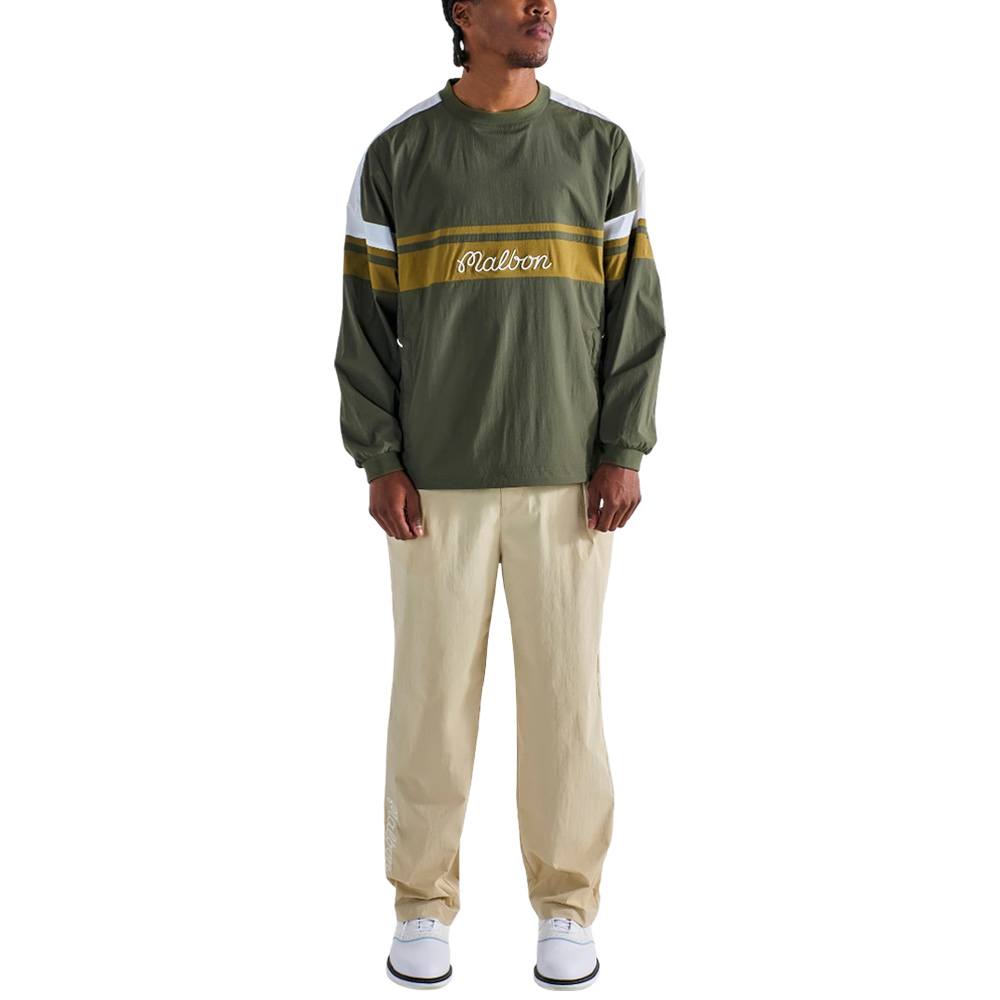 Malbon Sportiva Nylon Popover Golf Jacket Cypress Green - SS25 Men