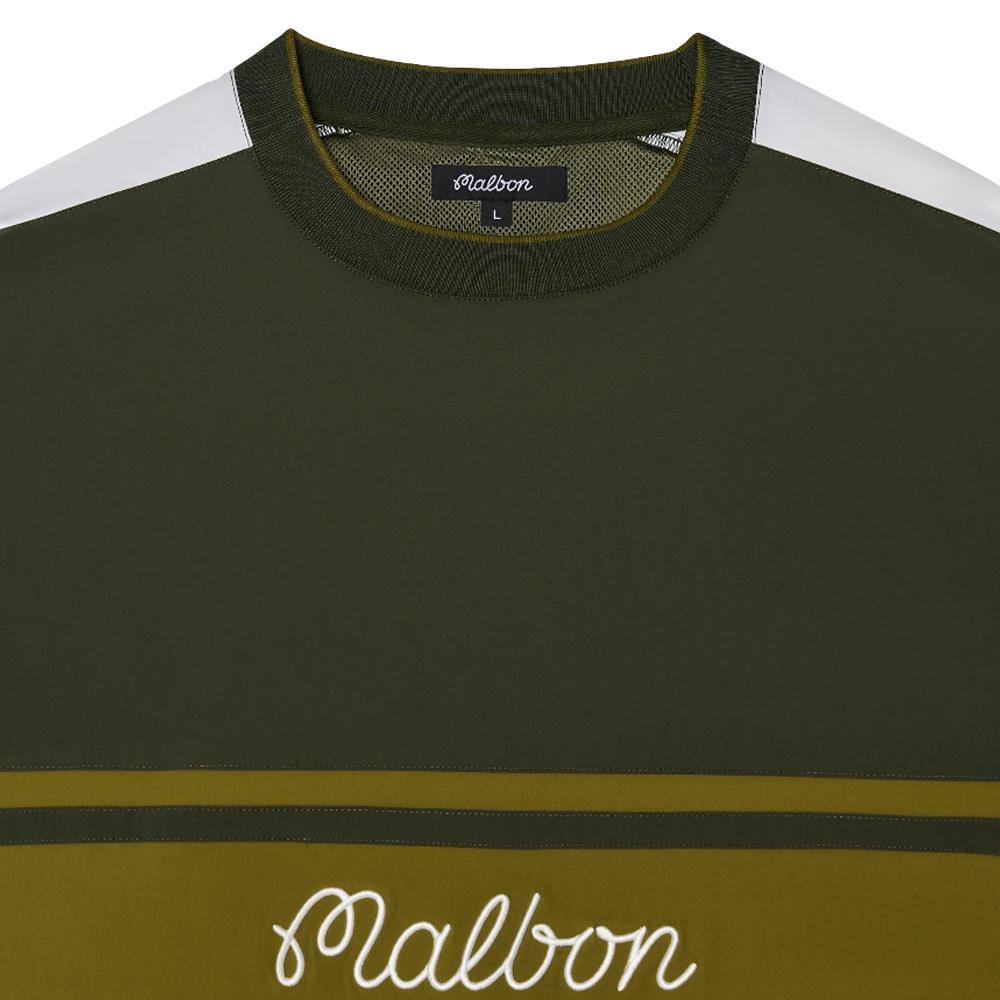 Malbon Sportiva Nylon Popover Golf Jacket Cypress Green - SS25 Men