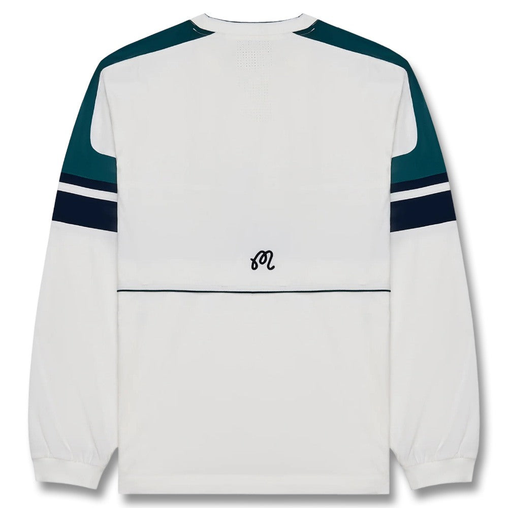 Malbon Sportiva Nylon Popover Golf Jacket White - SS25 Men