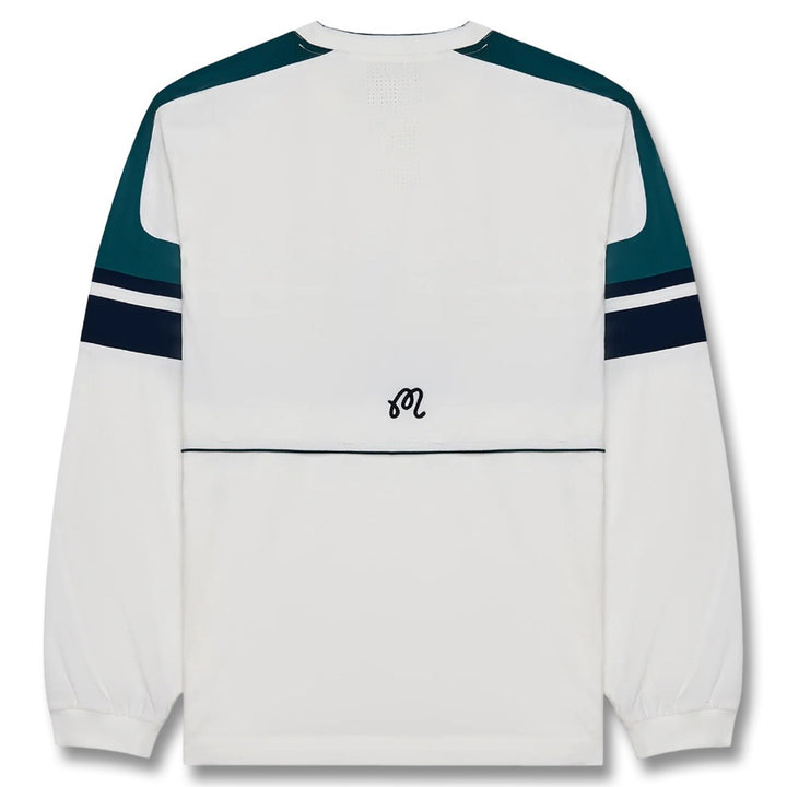 Malbon Sportiva Nylon Popover Golf Jacket White - SS25 Men