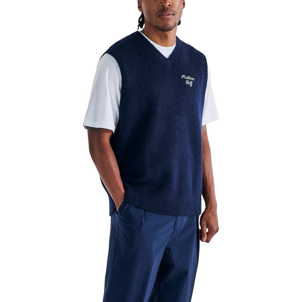 Malbon Domenica Golf Vest Navy - SS25 Men