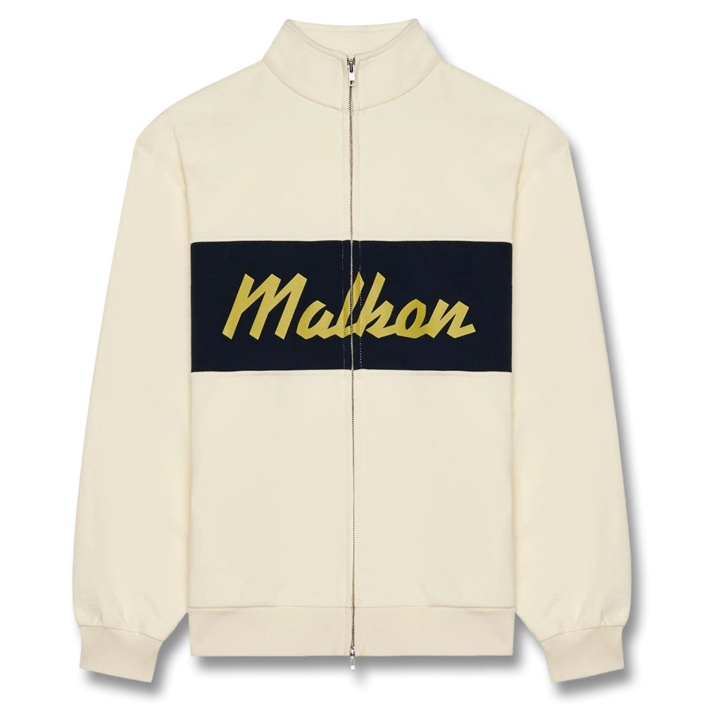 Malbon University Double Zip Golf Jacket Cream - SS25 Men