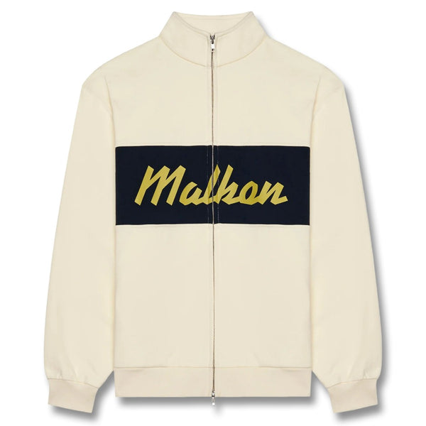 Malbon University Double Zip Golf Jacket Cream - SS25 Men