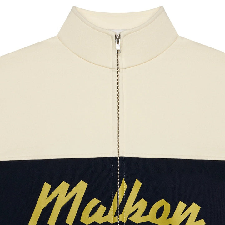 Malbon University Double Zip Golf Jacket Cream - SS25 Men