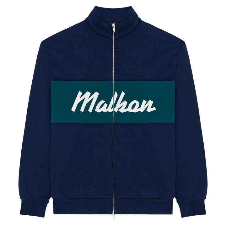 Malbon University Double Zip Golf Jacket Navy - SS25 Men