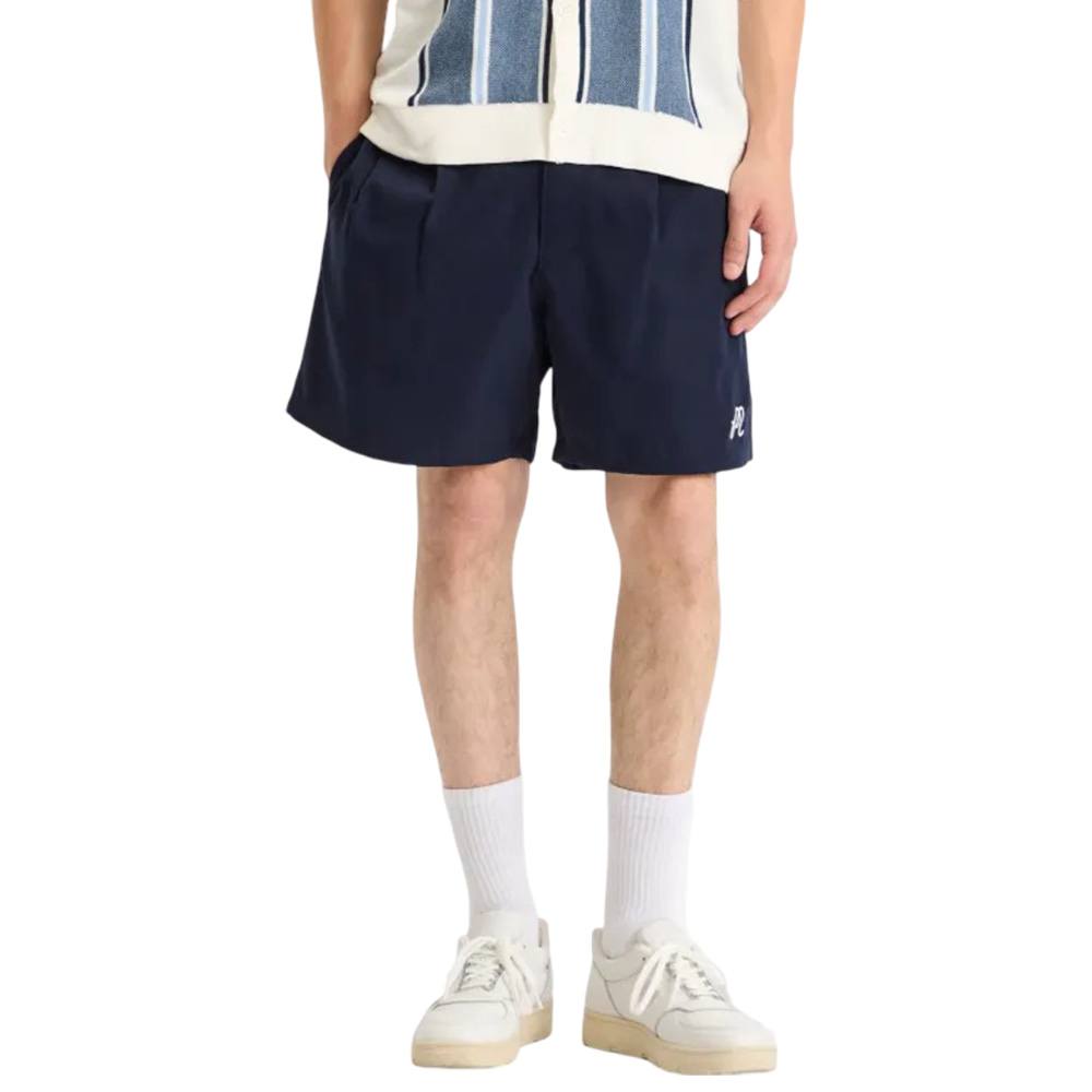 Malbon Classic Pleated Golf Shorts Navy - SS25 Men