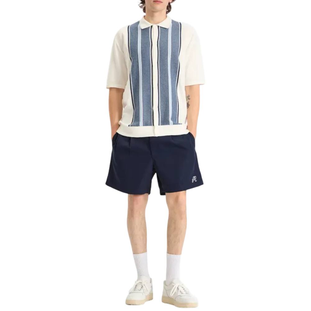 Malbon Classic Pleated Golf Shorts Navy - SS25 Men