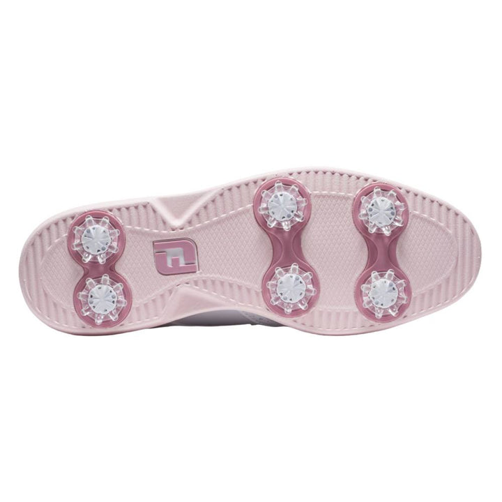 FootJoy Traditions Wing Tip Golf Shoes White/Pink - SS25 Women
