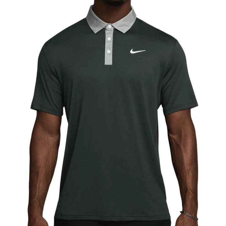 Nike Dri-FIT Tour Contrast Golf Polo Night Forest/Clay Green/Pale Ivory - FA25 Men