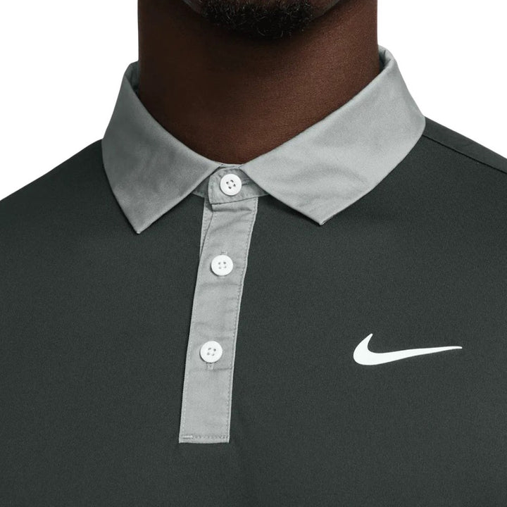 Nike Dri-FIT Tour Contrast Golf Polo Night Forest/Clay Green/Pale Ivory - FA25 Men