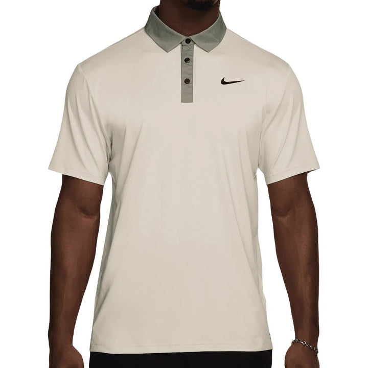 Nike Dri-FIT Tour Contrast Golf Polo Night Light Orewood Brown/Clay Green/Black - FW25 Men