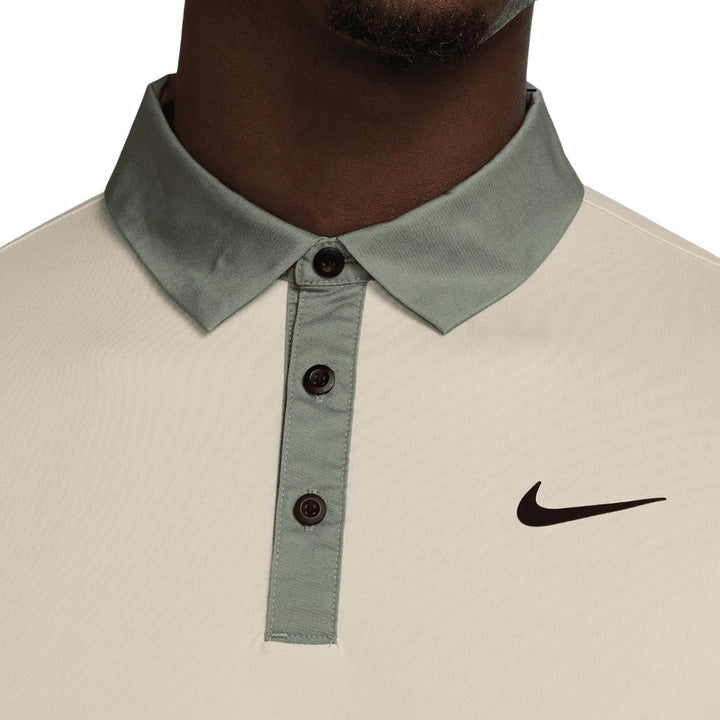Nike Dri-FIT Tour Contrast Golf Polo Night Light Orewood Brown/Clay Green/Black - FW25 Men