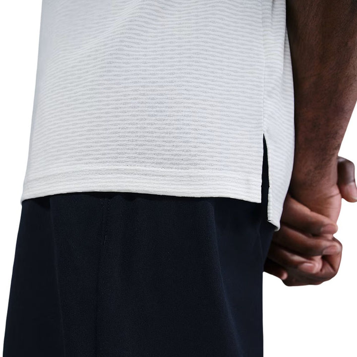 Nike Dri-FIT Tour Textured Golf Polo White/Black - FA25 Men