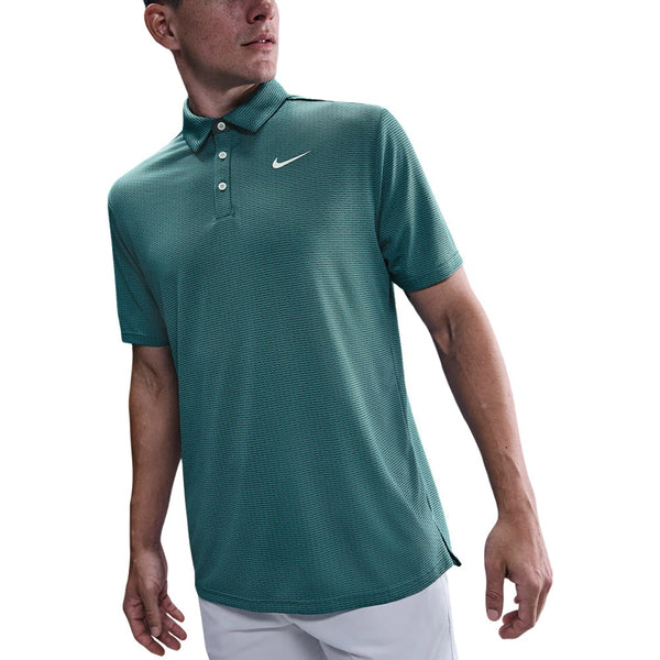 Nike Dri-FIT Tour Textured Golf Polo Mineral Teal/Pale Ivory - FA25 Men