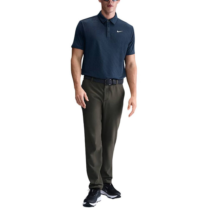 Nike Dri-FIT Tour Textured Golf Polo Midnight Navy/White - FA25 Men