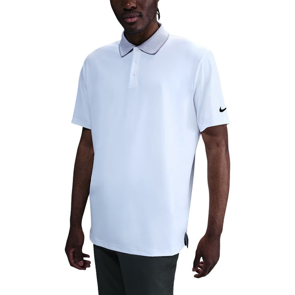 Nike Dri-FIT Tour Ribbed Collar Golf Polo White/College Grey/Black - SU25 Men