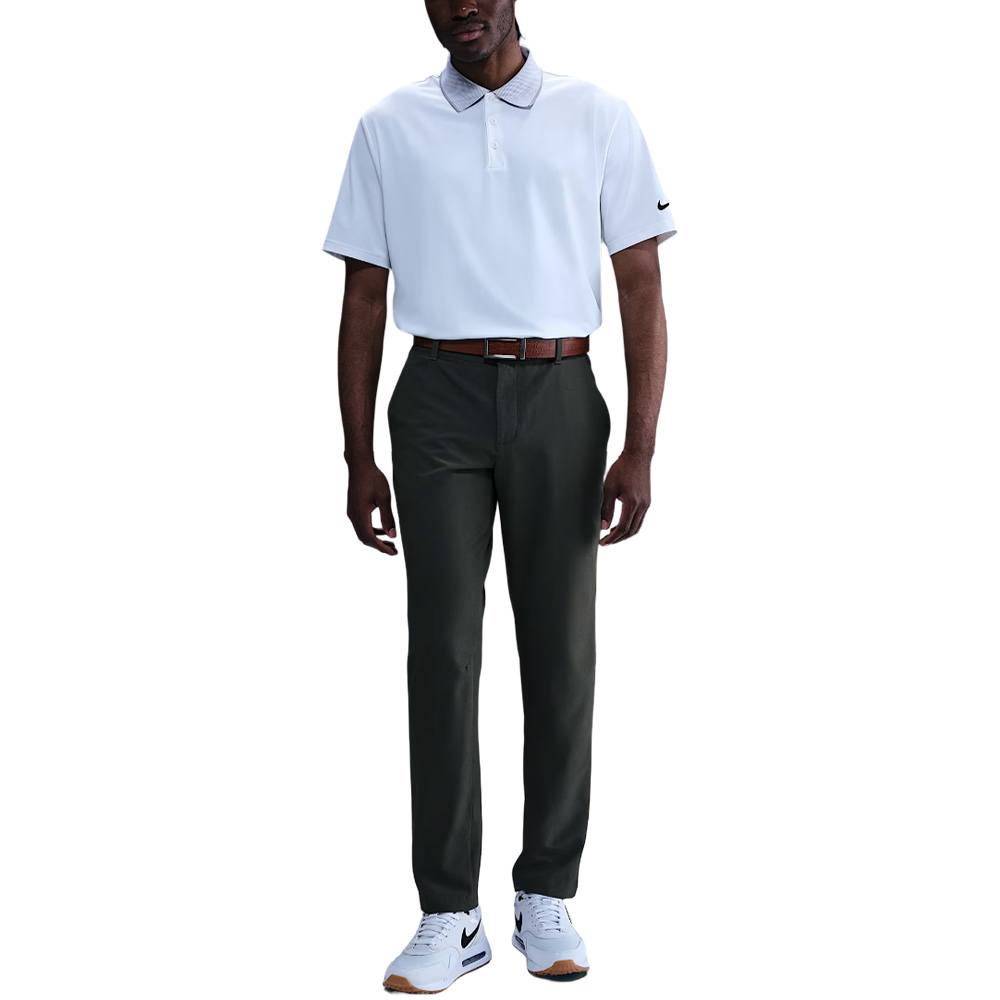 Nike Dri-FIT Tour Ribbed Collar Golf Polo White/College Grey/Black