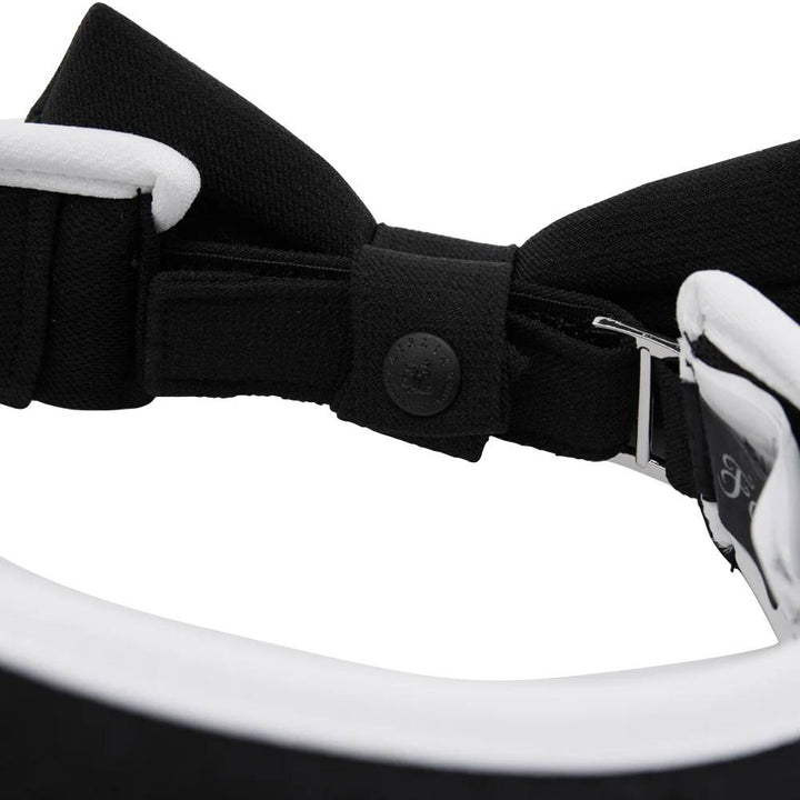 Fairliar Color Contrast Combination Back Ribbon Golf Visor Black - 25 Women