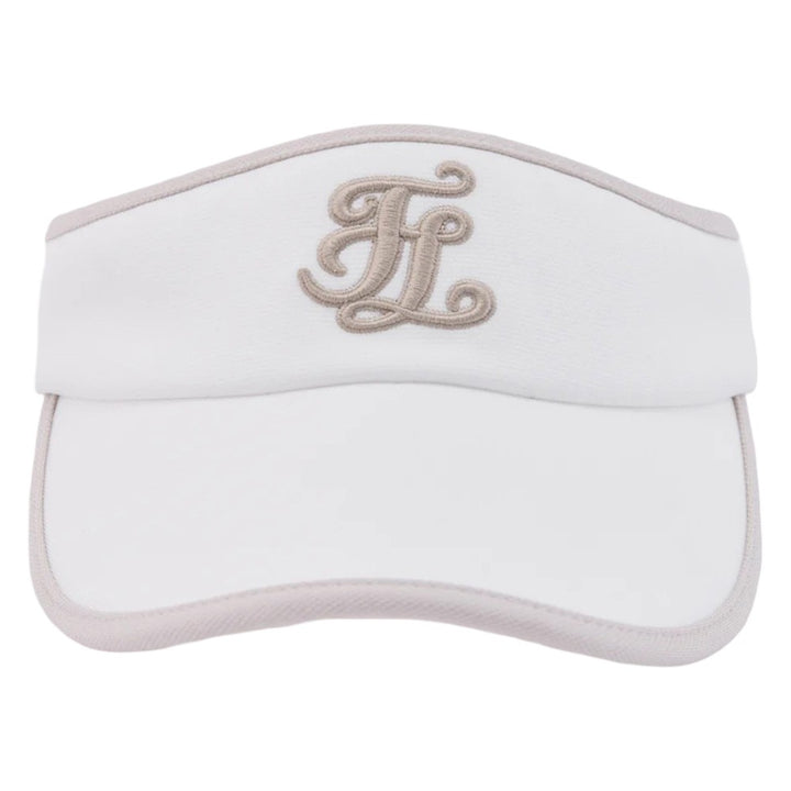 Fairliar Color Contrast Combination Back Ribbon Golf Visor White - 25 Women