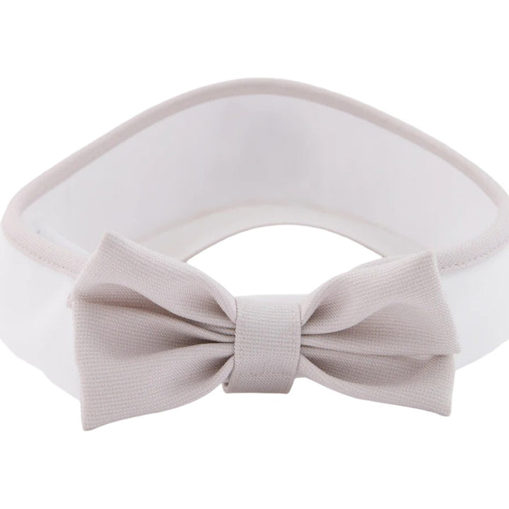 Fairliar Color Contrast Combination Back Ribbon Golf Visor White - 25 Women