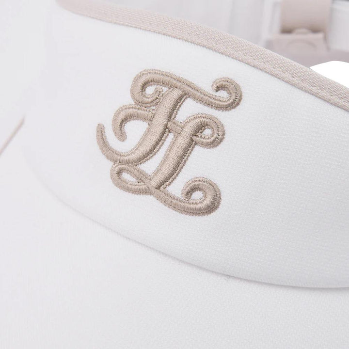 Fairliar Color Contrast Combination Back Ribbon Golf Visor White - 25 Women