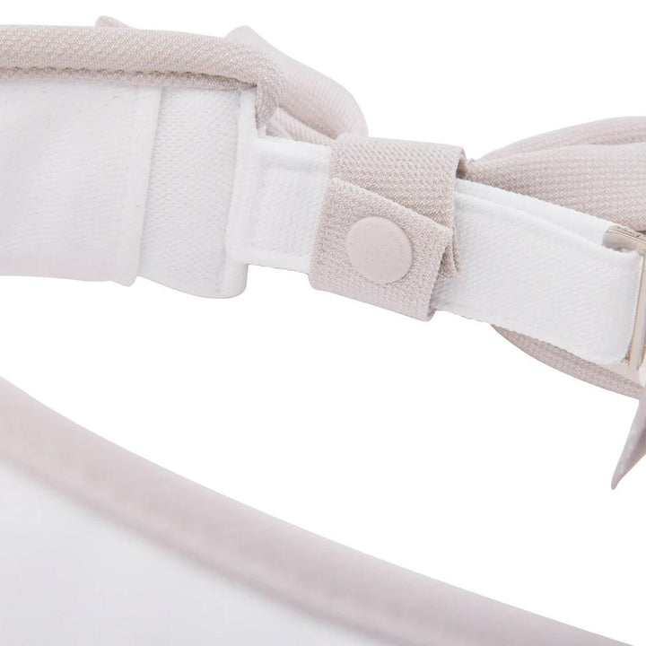Fairliar Color Contrast Combination Back Ribbon Golf Visor White - 25 Women