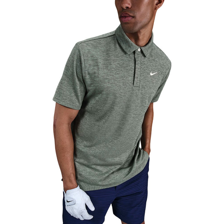 Nike Dri-FIT Tour Jacquard Golf Polo Clay Green/Night Forest/Pale Ivory - FA25 Men