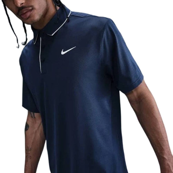 Nike Dri-FIT Tour Piping Golf Polo Midnight Navy/White - FA25 Men