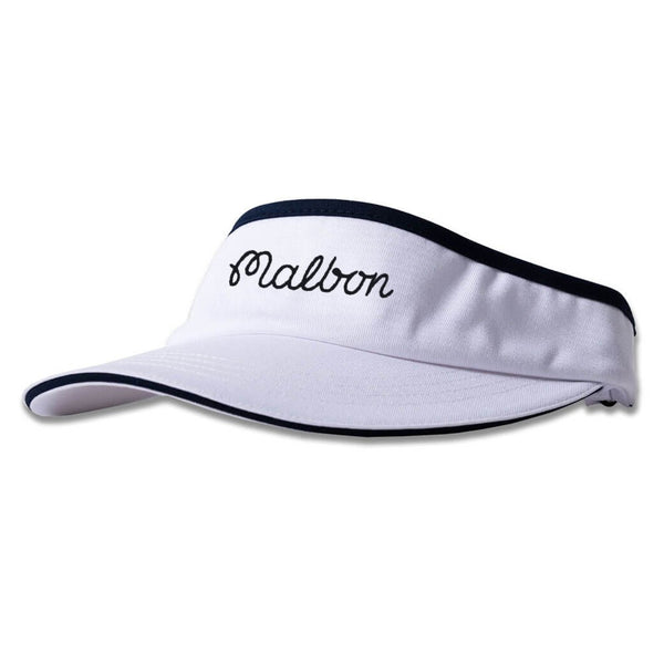Malbon Evergreen Golf Visor White - FW25 Men