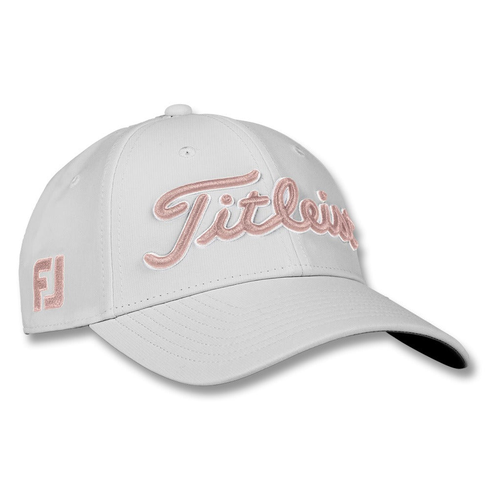 Lot De 2 Casquettes Titleist Pro V1 – Strapback Ajustable – Blanche/corail + Bleu Marine/rouge
