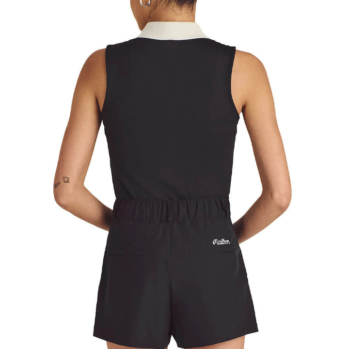 Malbon Evergreen Claudia Sleeveless Golf Polo Black - FW25 Women