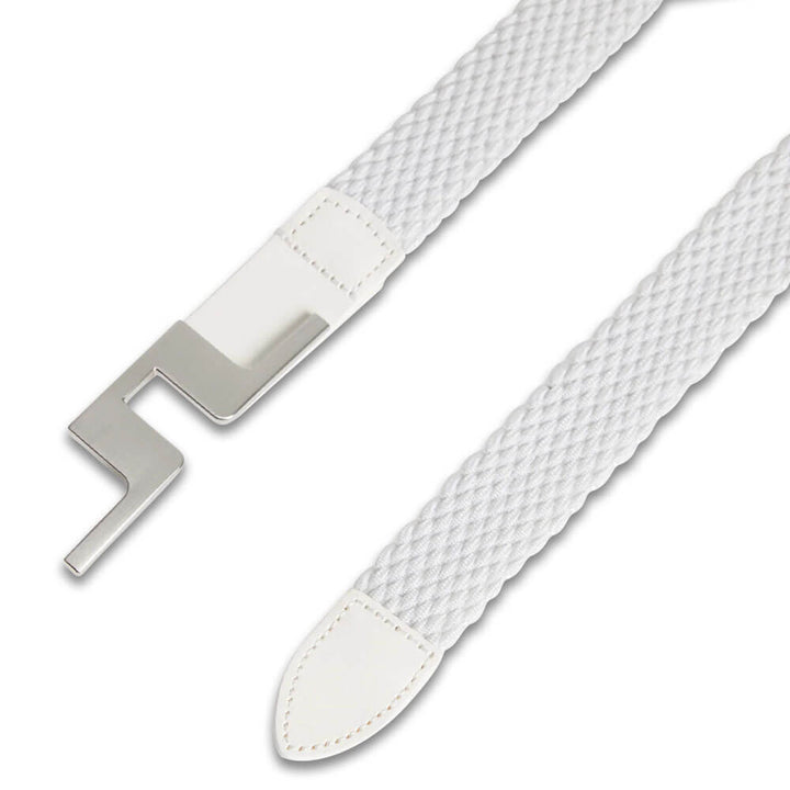 J.Lindeberg Lykke Braided Golf Belt White - 24 Women