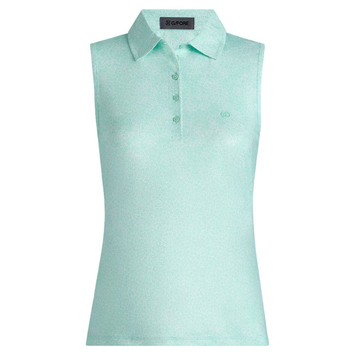 Gfore Hydrangea Tech Jersey Sleeveless Golf Polo Menthol - SP25 Women
