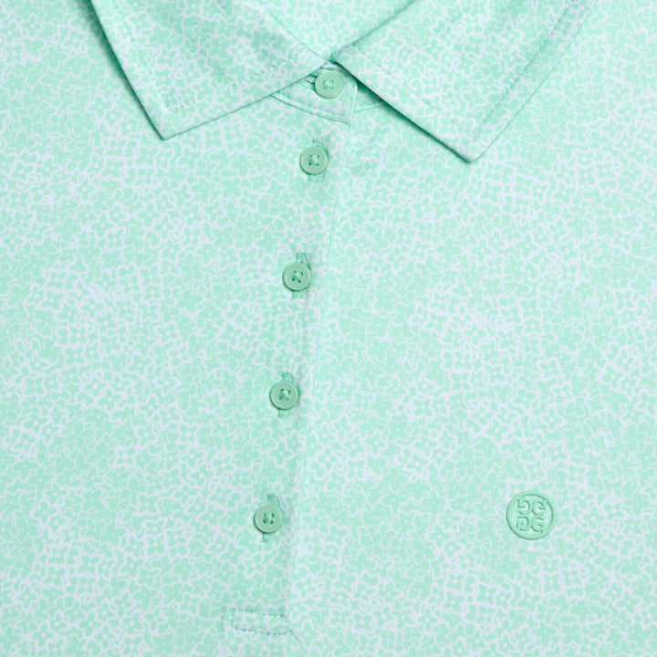 Gfore Hydrangea Tech Jersey Sleeveless Golf Polo Menthol - SP25 Women