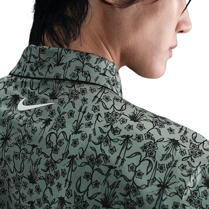 Nike Dri-FIT Tour Poa Print Golf Polo Clay Green/Pale Ivory - FA25 Men
