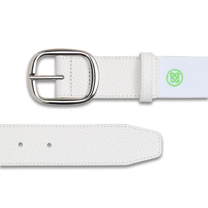 Gfore Limited Edition Release Embroidered Icon Leather Golf Belt Snow/Multi - SP25 Men