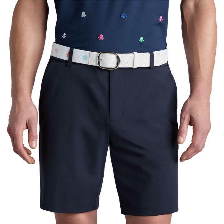 Gfore Limited Edition Release Embroidered Icon Leather Golf Belt Snow/Multi - SP25 Men
