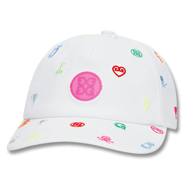 Gfore Embroidered Icon Stretch Twill Golf Cap Snow - FA24 Men