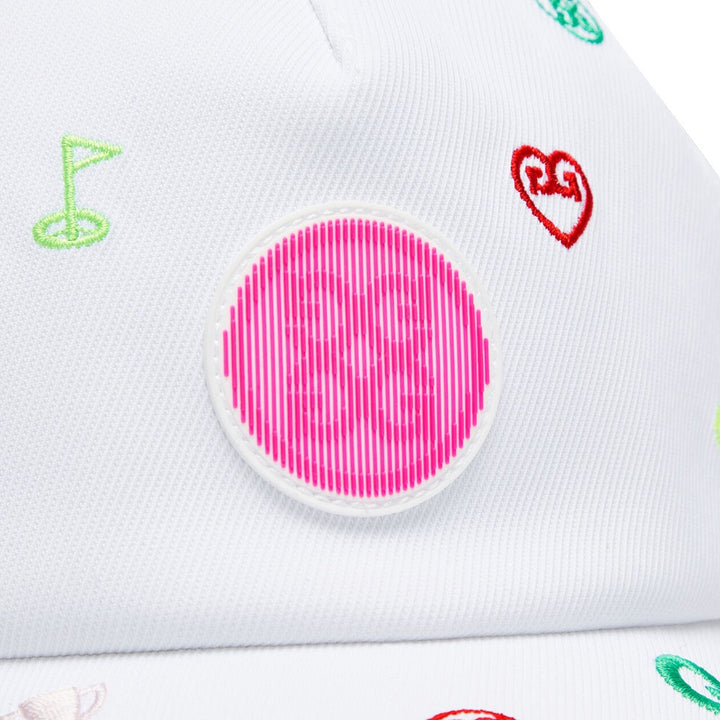 Gfore Embroidered Icon Stretch Twill Golf Cap Snow - FA24 Men