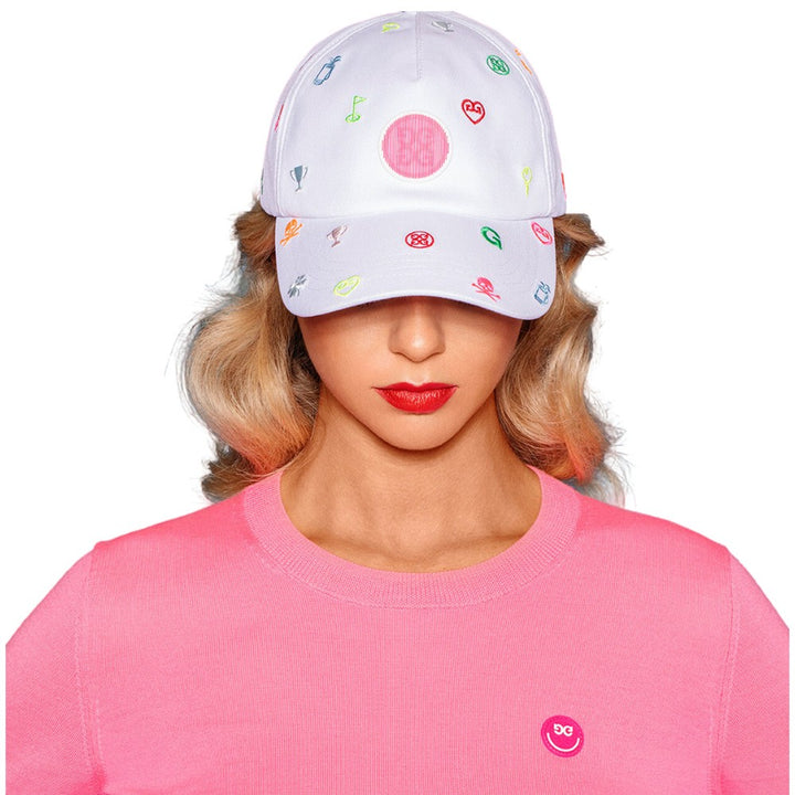 Gfore Embroidered Icon Stretch Twill Golf Cap Snow - FA24 Men