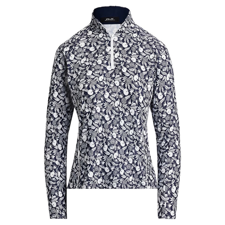 Ralph Lauren Longsleeve Lightweight Airflow 1/2 Zip Mockneck Golf Pullover Cheeky Pineapple - SP25 Women