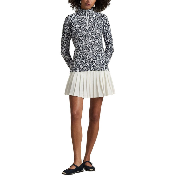 Ralph Lauren Longsleeve Lightweight Airflow 1/2 Zip Mockneck Golf Pullover Cheeky Pineapple - SP25 Women