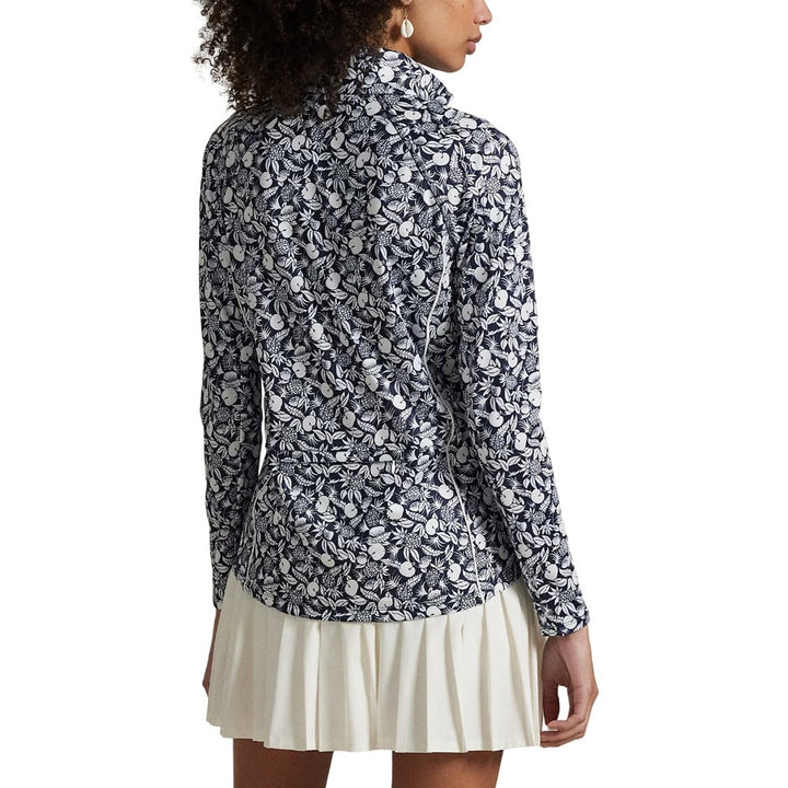 Ralph Lauren Longsleeve Lightweight Airflow 1/2 Zip Mockneck Golf Pullover Cheeky Pineapple - SP25 Women