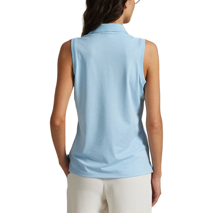 Ralph Lauren Classic Fit Sleeveless Air Tech Pique Tournament Golf Polo Pool Blue - SP25 Women